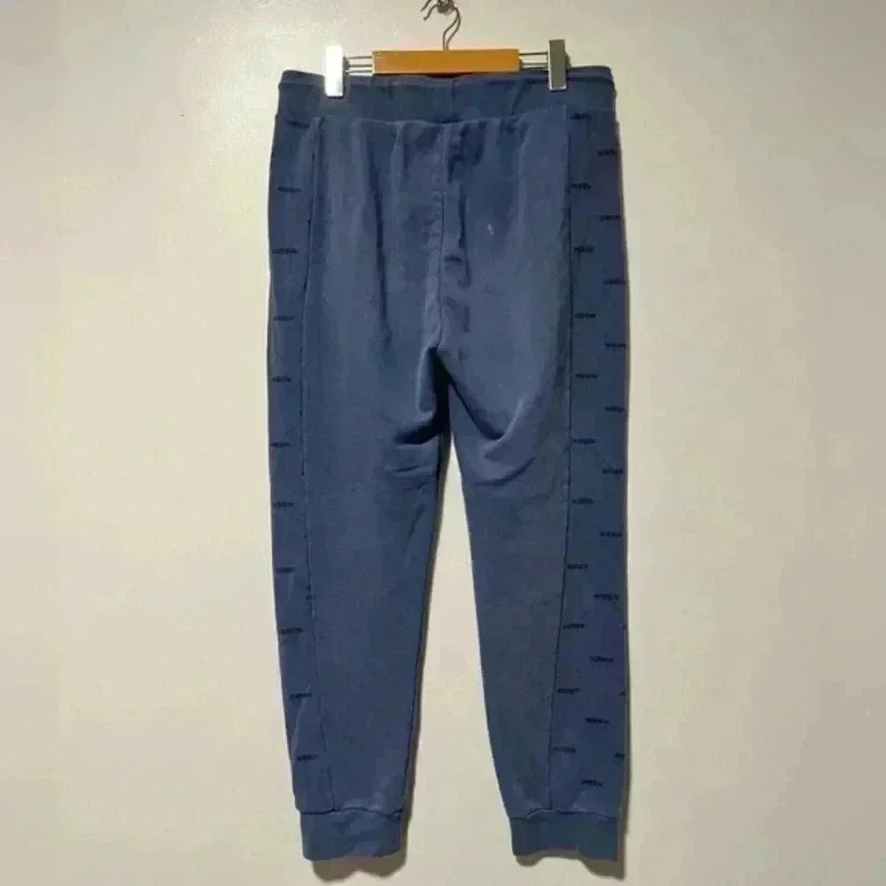 Adidas Men’s Blue Joggers Size Large - Logo Side Stripe, Athletic Fit - Picture 8 of 12